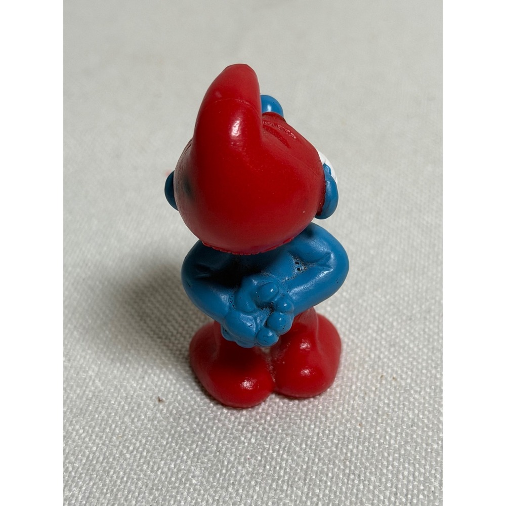 Vintage 1984 Papa Smurf PVC Figurine Peyo Made in Germany Schleich Collectible - Picture 3 of 4